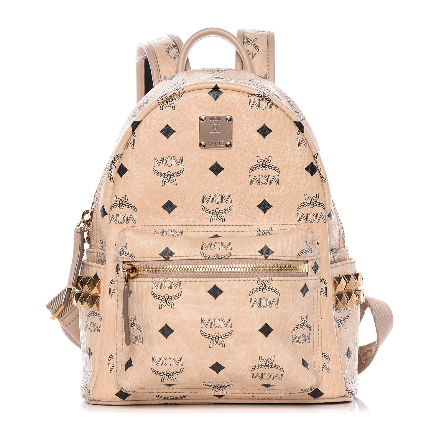 Visetos Side Stud Mini Stark Backpack Beige