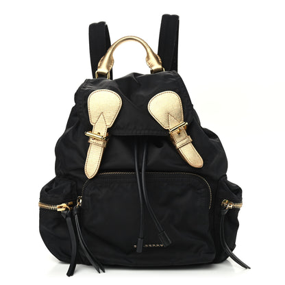 Burberry Nylon Medium Rucksack Runway Backpack Black Gold 1 of 9