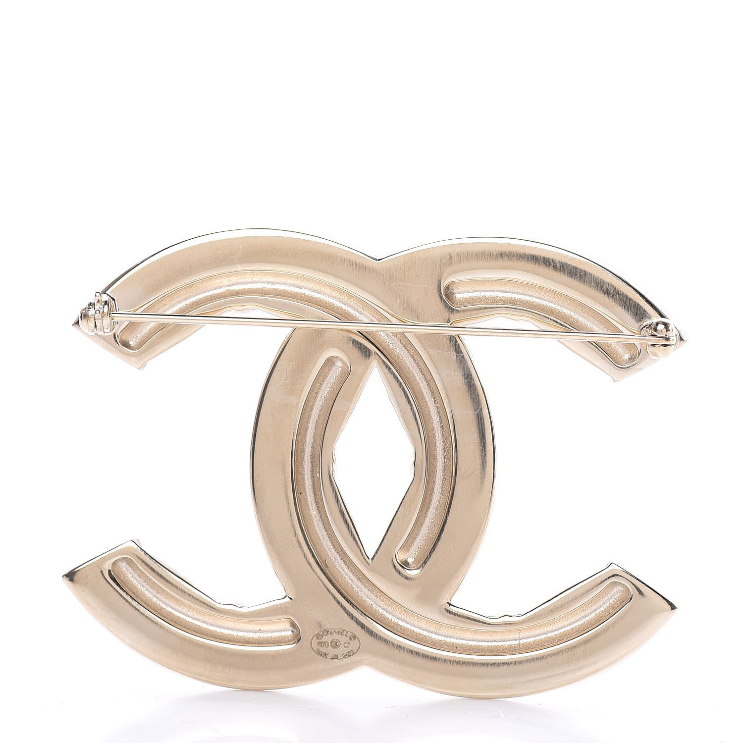 Chanel Baguette Crystal Quilted Vintage Allure CC Brooch Gold 3 of 5