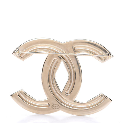 Chanel Baguette Crystal Quilted Vintage Allure CC Brooch Gold 3 of 5