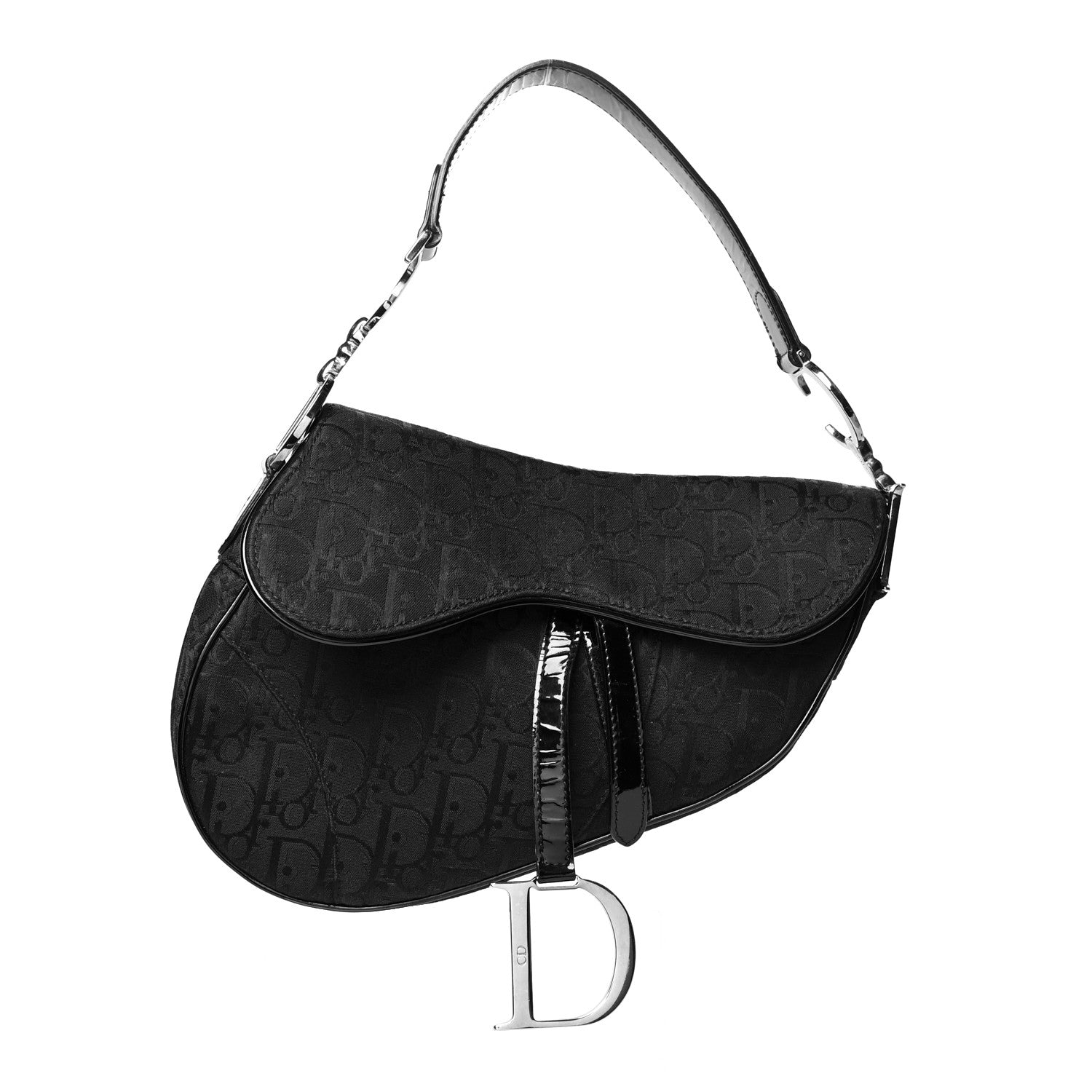 Christian Dior Monogram Saddle Bag Black 1 of 10