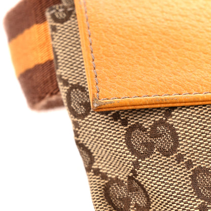 Gucci GG Monogram Web Double Pocket Belt Bag Yellow 14 of 19