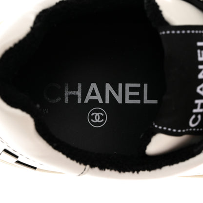 Chanel Calfskin Womens Logo Sneakers 39 White Black 6 of 10