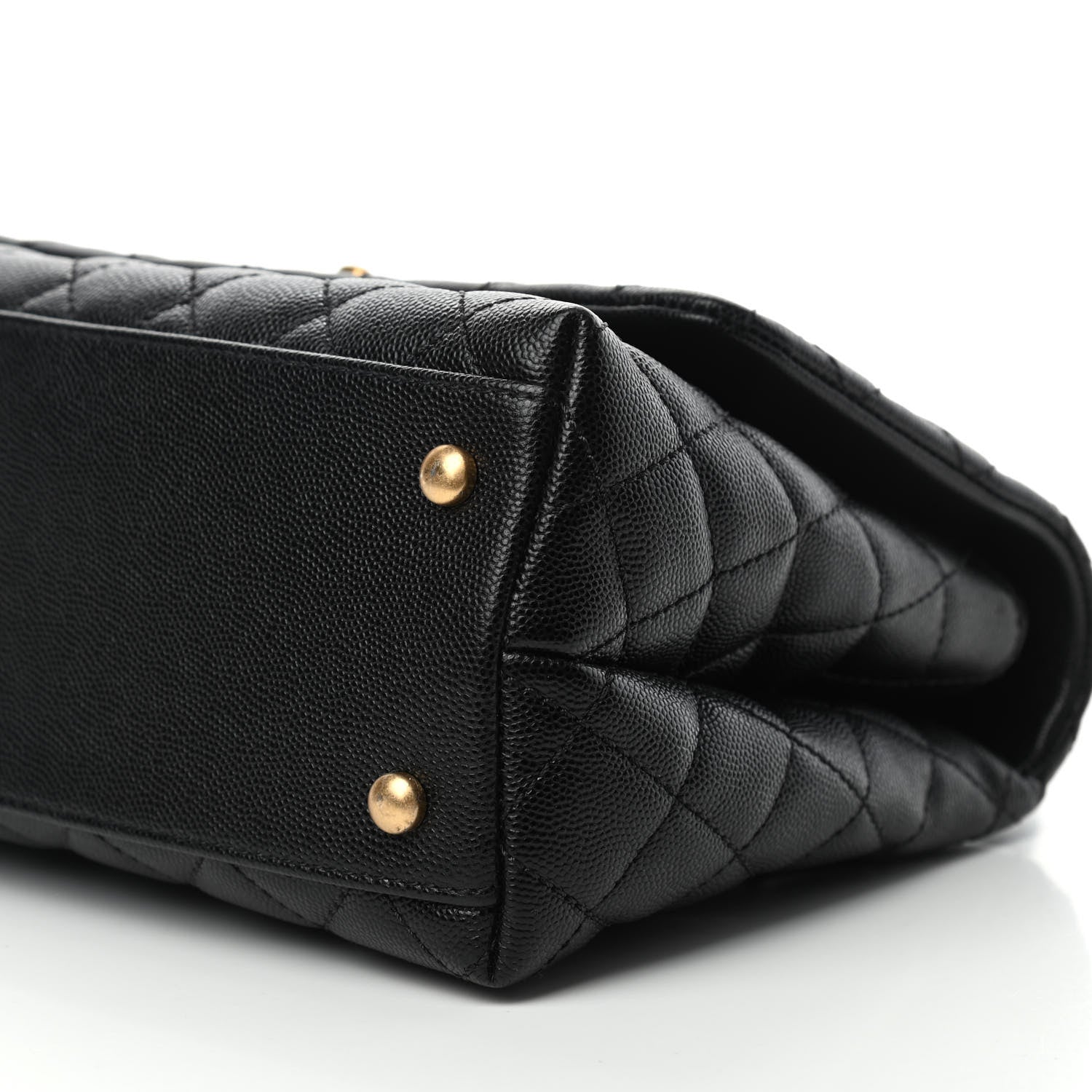 Chanel Caviar Lizard Embossed Quilted Small Coco Handle Flap Black 10 of 10