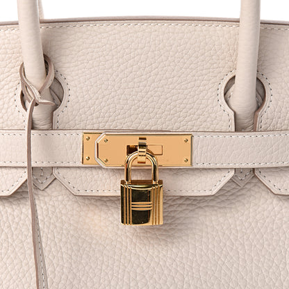 Hermes Taurillon Clemence Birkin 30 Craie 37 of 38