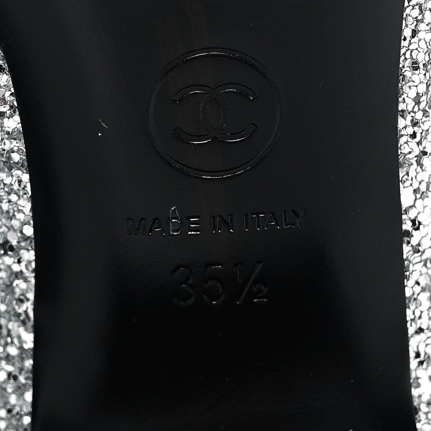 Glitter Patent Calfskin Cap Toe Fantasy High Boots 35.5 Multicolor Black