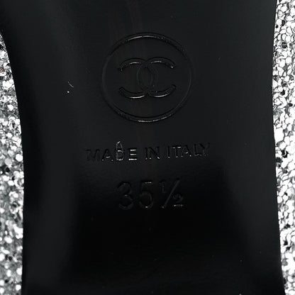 Chanel Glitter Patent Calfskin Cap Toe Fantasy High Boots 35.5 Multicolor Black 6 of 7