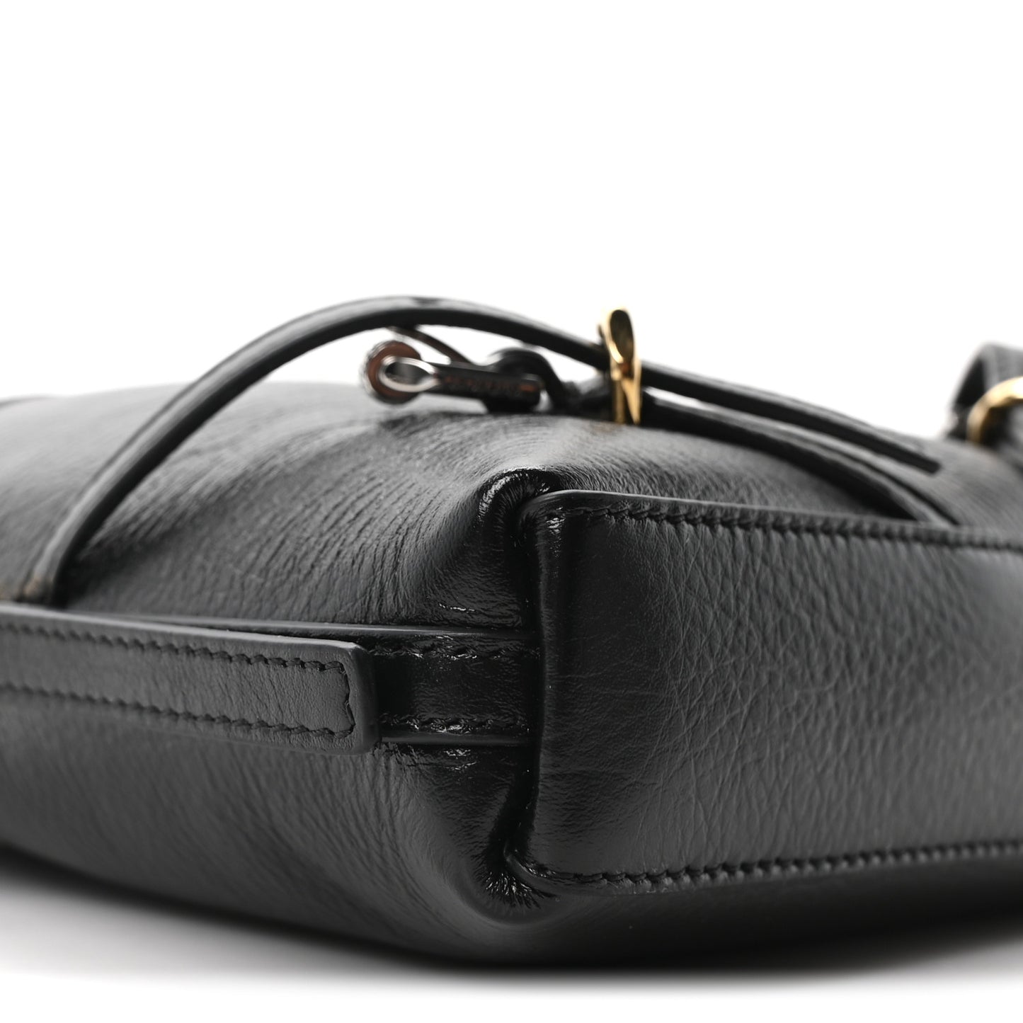 Tumbled Calfskin Nano Voyou Bag Black