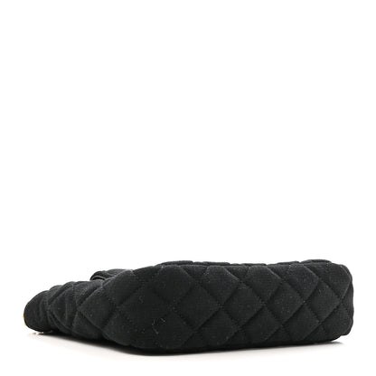 Chanel Jersey Quilted Small Wavy CC Hobo Black 4 of 11