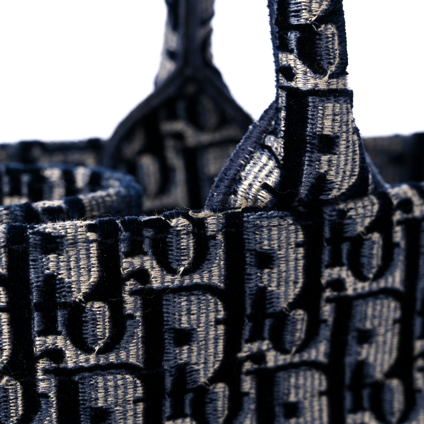 Oblique Velvet Medium Book Tote Blue Multicolor