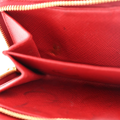 Prada Saffiano Metal Compact Wallet Fuoco 20 of 30