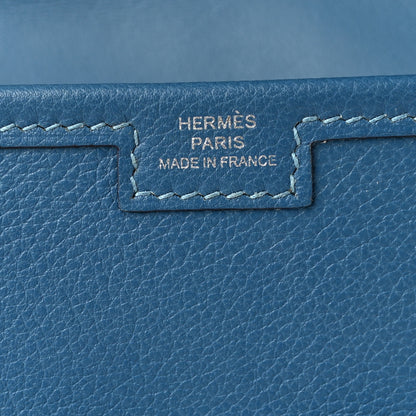 Hermes Evercolor Jige Elan 29 Clutch Blue Jean 6 of 8