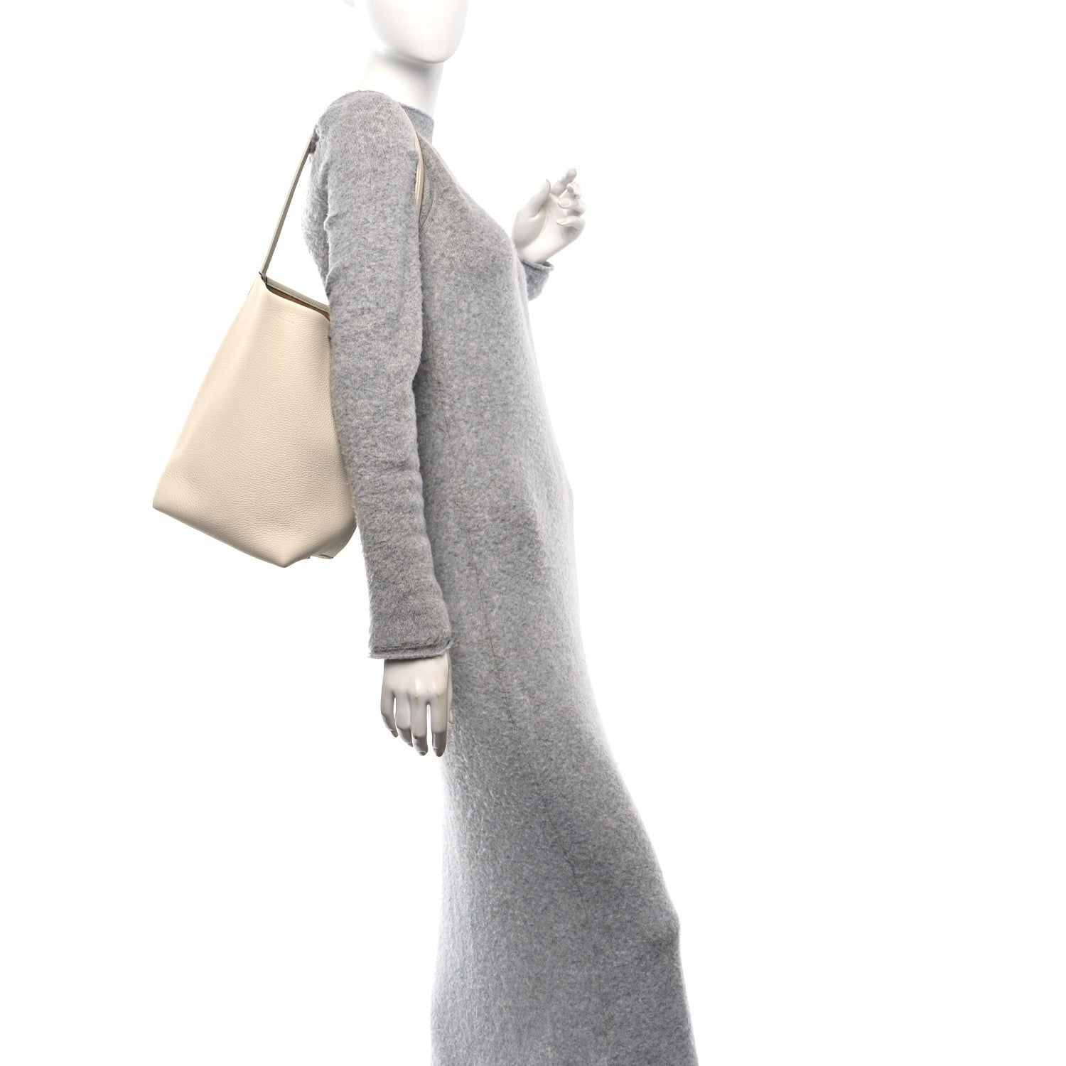 The Row Grained Calfskin Medium N/S Park Tote Ivory 3 of 9