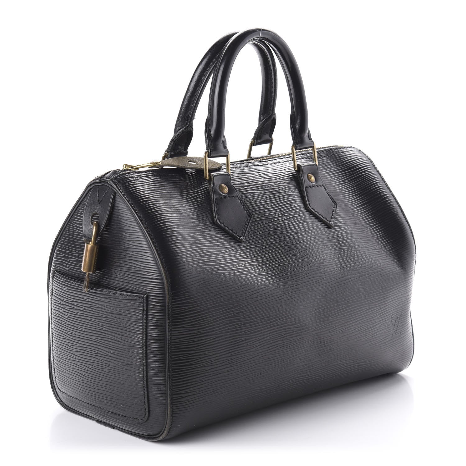 Louis Vuitton Epi Speedy 25 Black 3 of 10