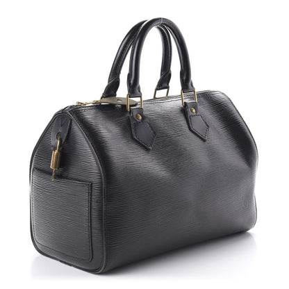 Louis Vuitton Epi Speedy 25 Black 3 of 10