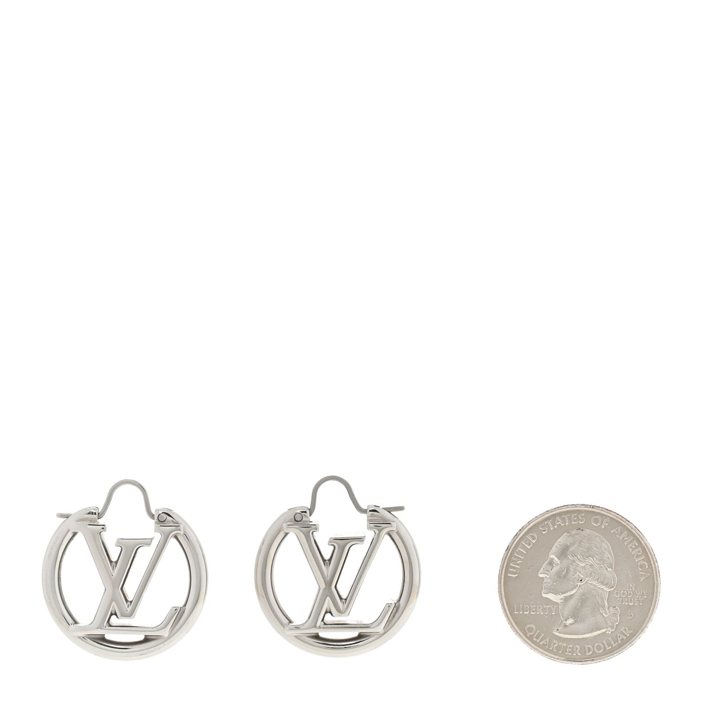 Palladium Small Louise Hoop Earrings Silver