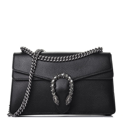 Gucci Pebbled Calfskin Small Dionysus Shoulder Bag Black 1 of 8