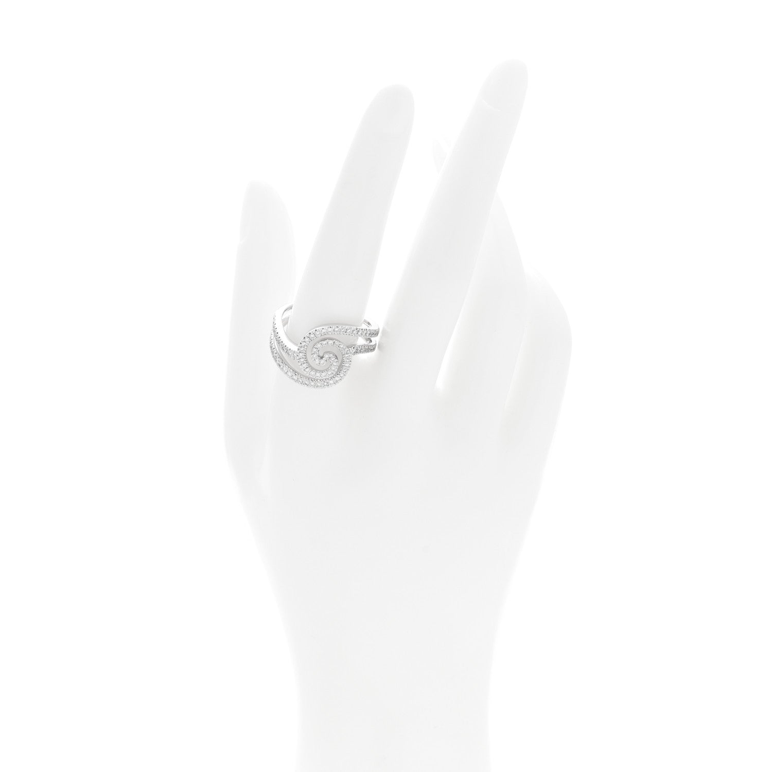 Parker & West by FASHIONPHILE 18K White Gold Diamond 1.20ctw Swirl Ring  61 9.5 2 of 8