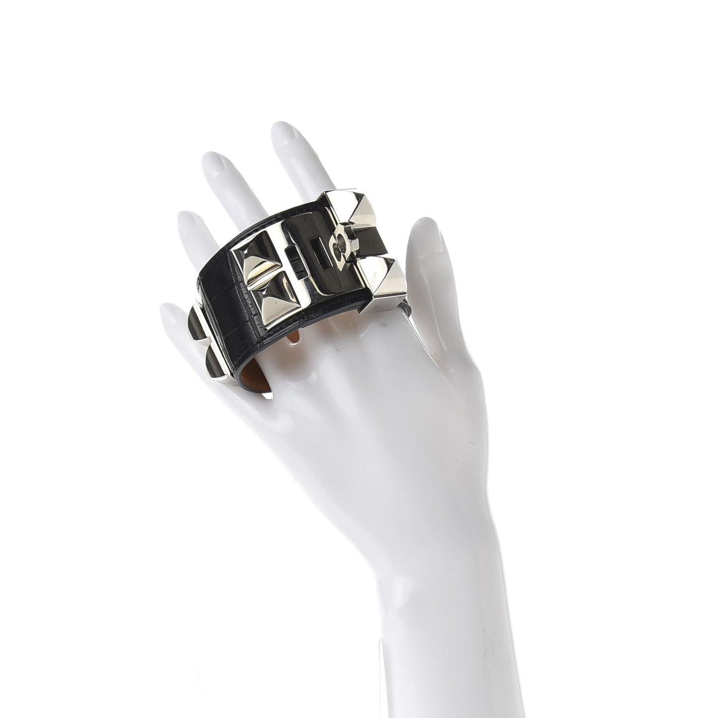 Shiny Alligator Collier de Chien CDC Bracelet S Black