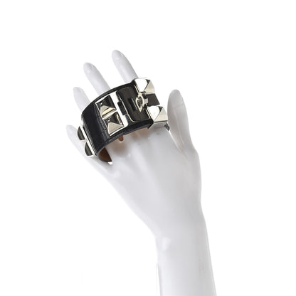 Hermes Shiny Alligator Collier de Chien CDC Bracelet S Black 2 of 5