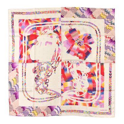 Hermes Silk Brides De Gala Marble Scarf 90 Rose Ivoire Multicolor 1 of 3