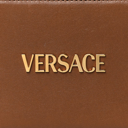 Versace Calfskin Compact Tag Wallet Brown 6 of 7