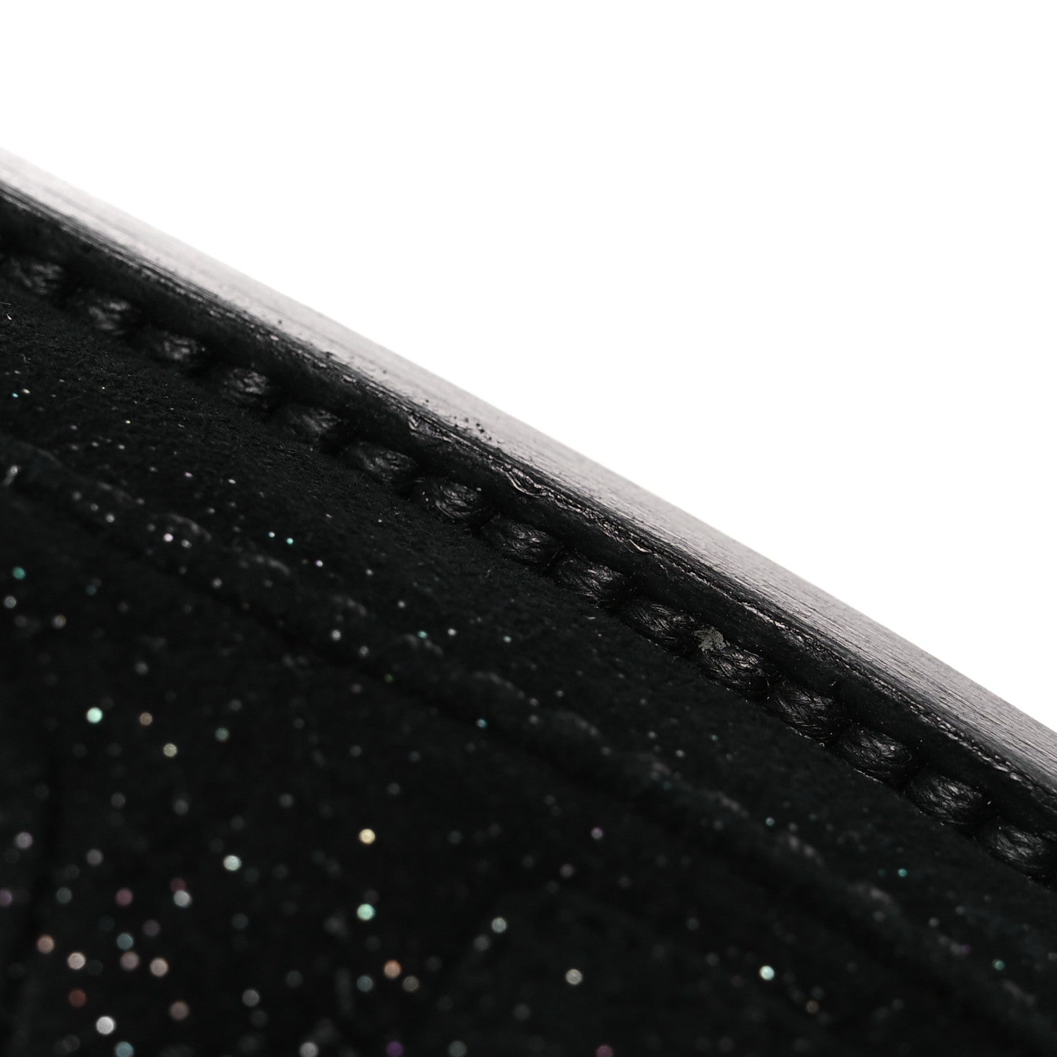 Chanel Suede Kidskin Glitter Crystal Velcro Dad Sandals  37 Black 10 of 13