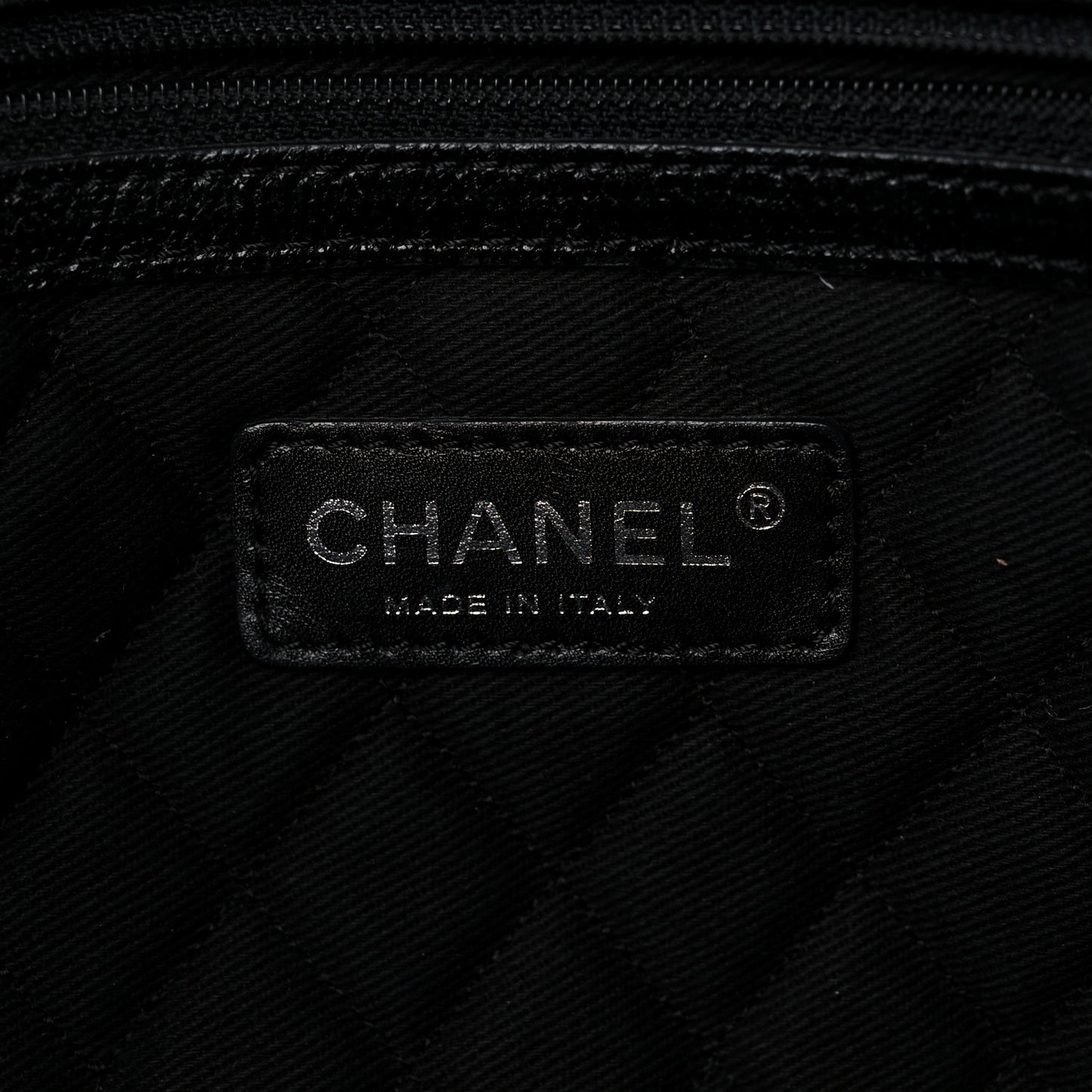 Goatskin Perforated Large CC Tote Black