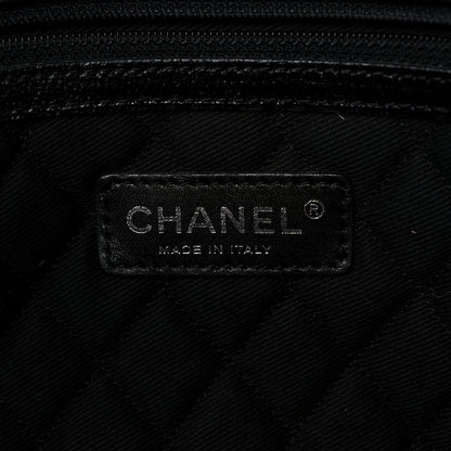 Chanel Goatskin Perforated Large CC Tote Black 6 of 16