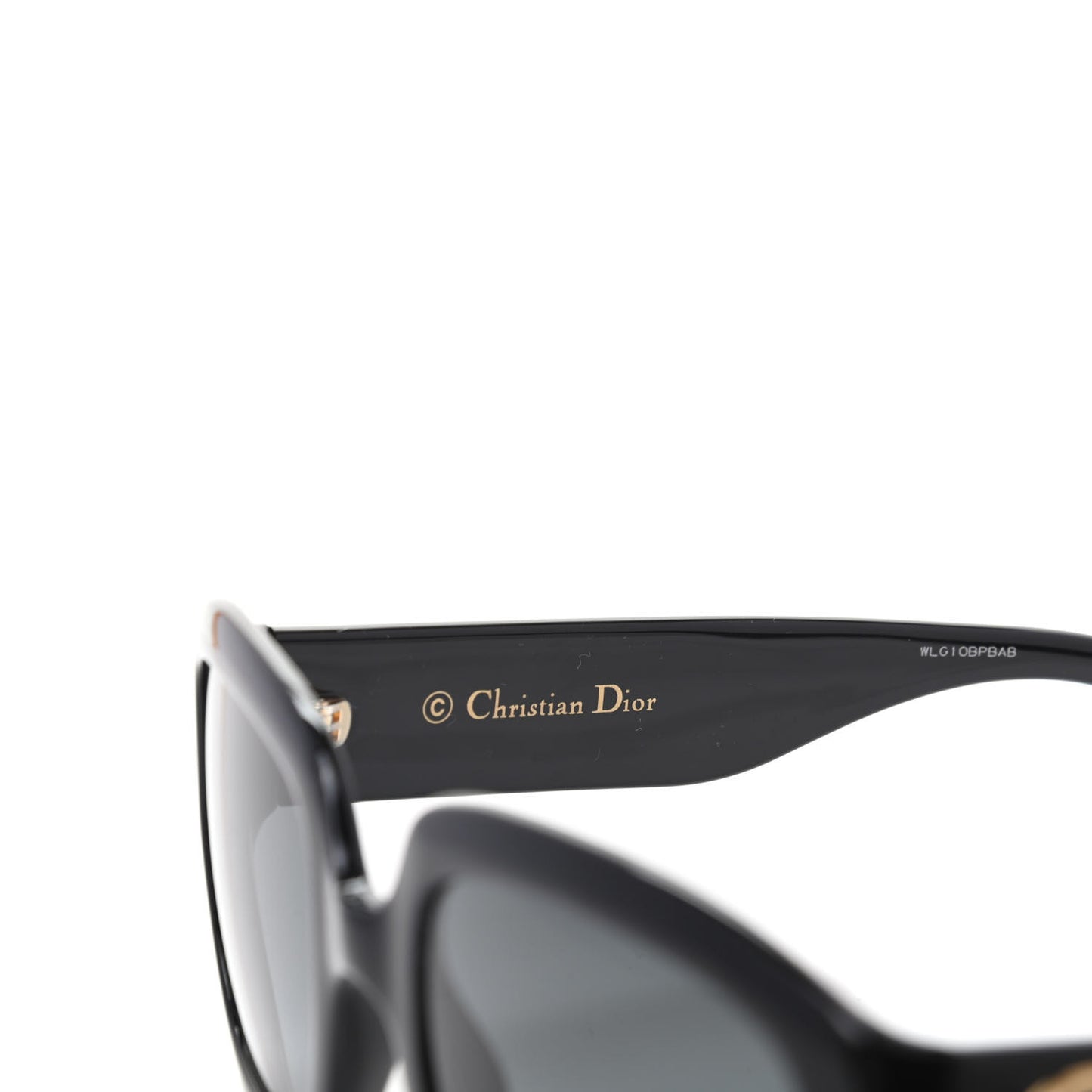 Acetate D Dior Square Sunglasses Black
