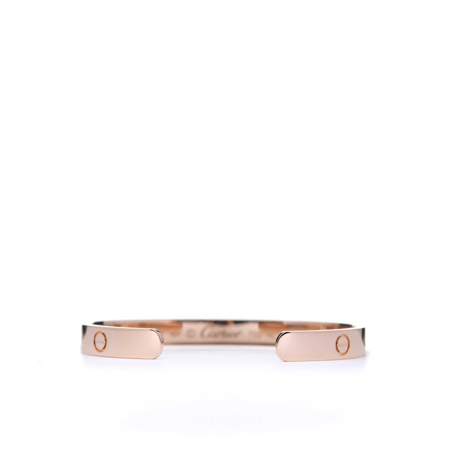 18K Pink Gold LOVE Cuff Bracelet 17