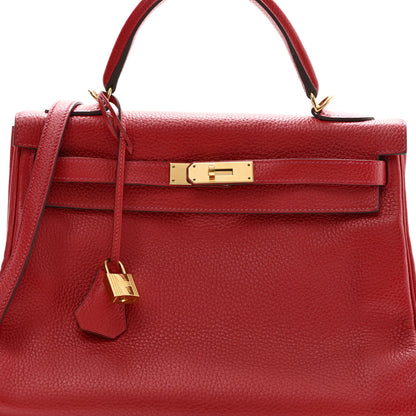 Hermes Taurillon Clemence Kelly Retourne 32 Rouge Casaque 8 of 10