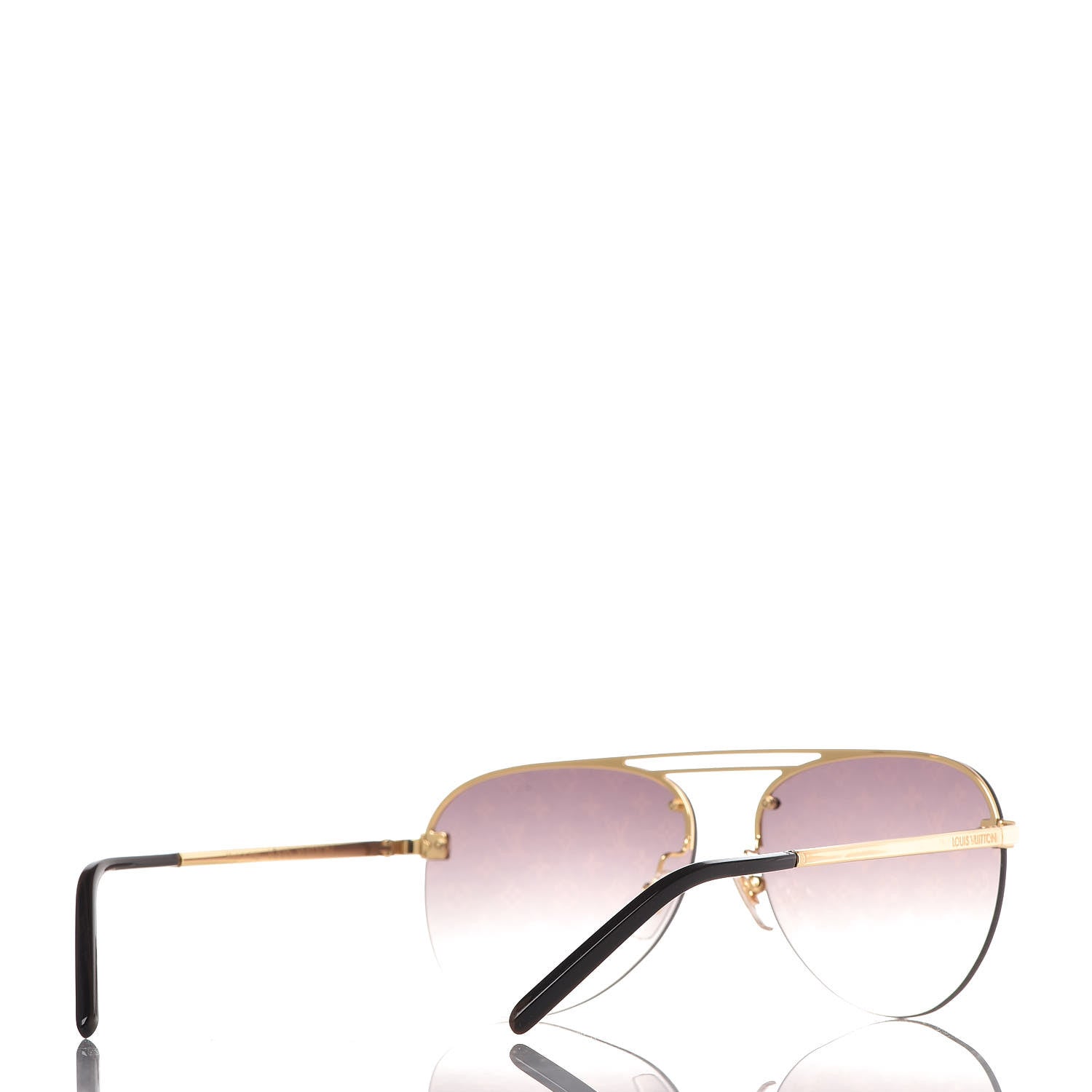 Louis Vuitton Clockwise Sunglasses Z1020E Gold Brown 4 of 9