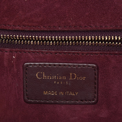 Christian Dior Lambskin Cannage Large Dioraddict Flap Bag Burgundy 13 of 15
