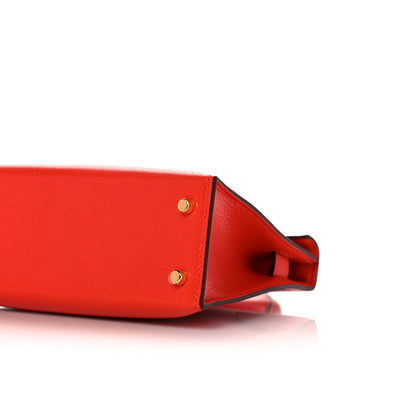 Hermes Chevre Mysore Mini Kelly Sellier 20 Capucine 10 of 11