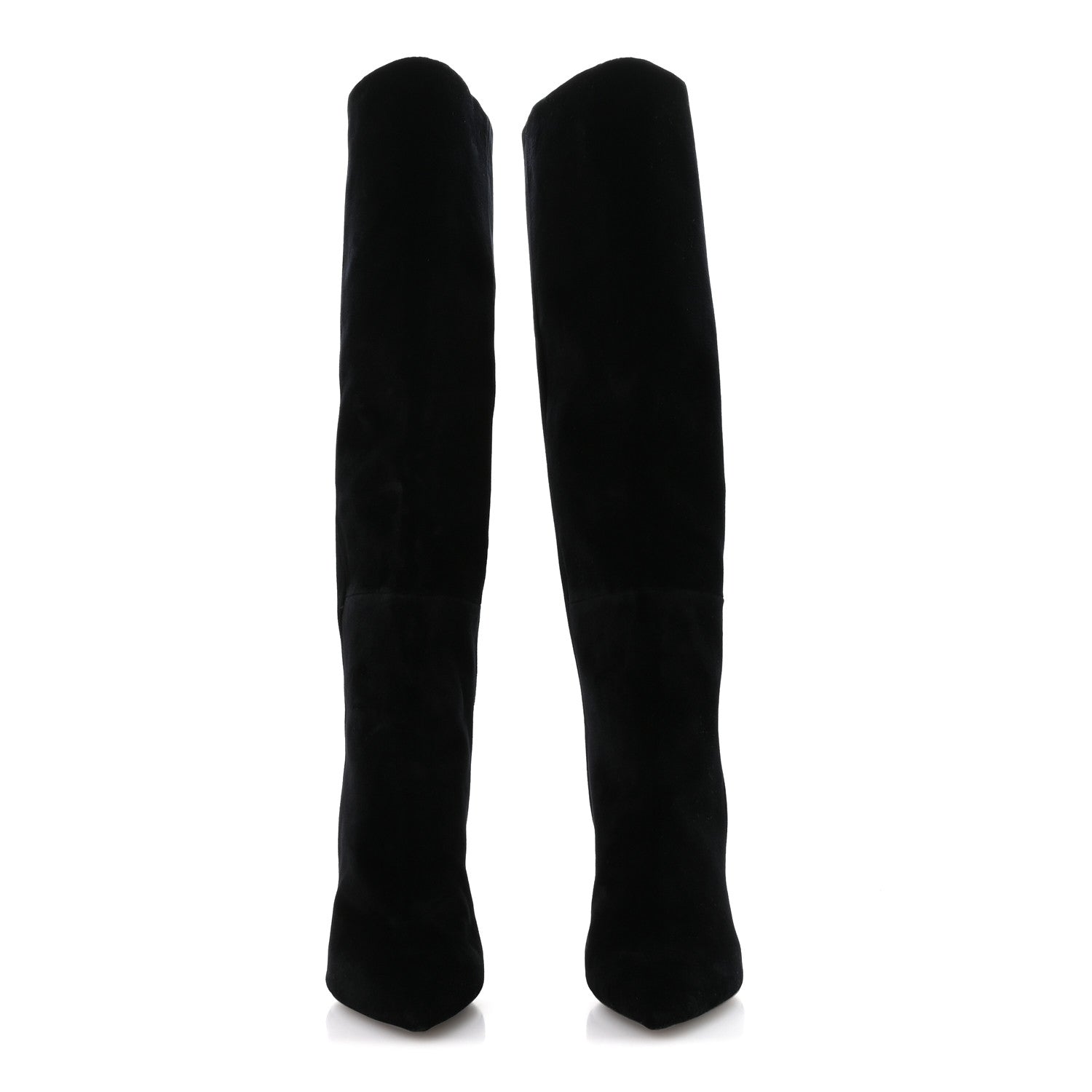 Saint Laurent Velvet Niki 105 Thigh High Boots 37.5 Black 3 of 8