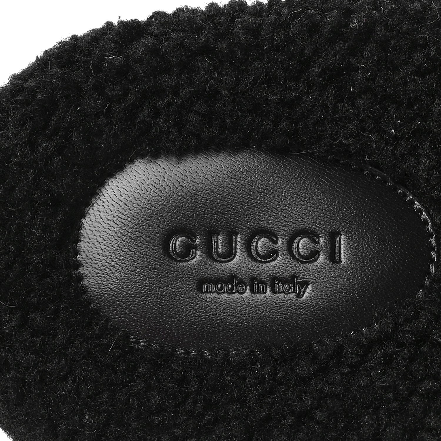 Gucci Shearling Womens Eileen Slide Sandals 40 Black Butterscotch 7 of 8