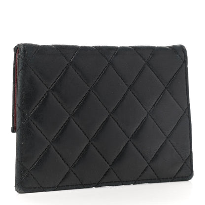 Chanel Lambskin Quilted Flap Compact Wallet Black 3 of 6