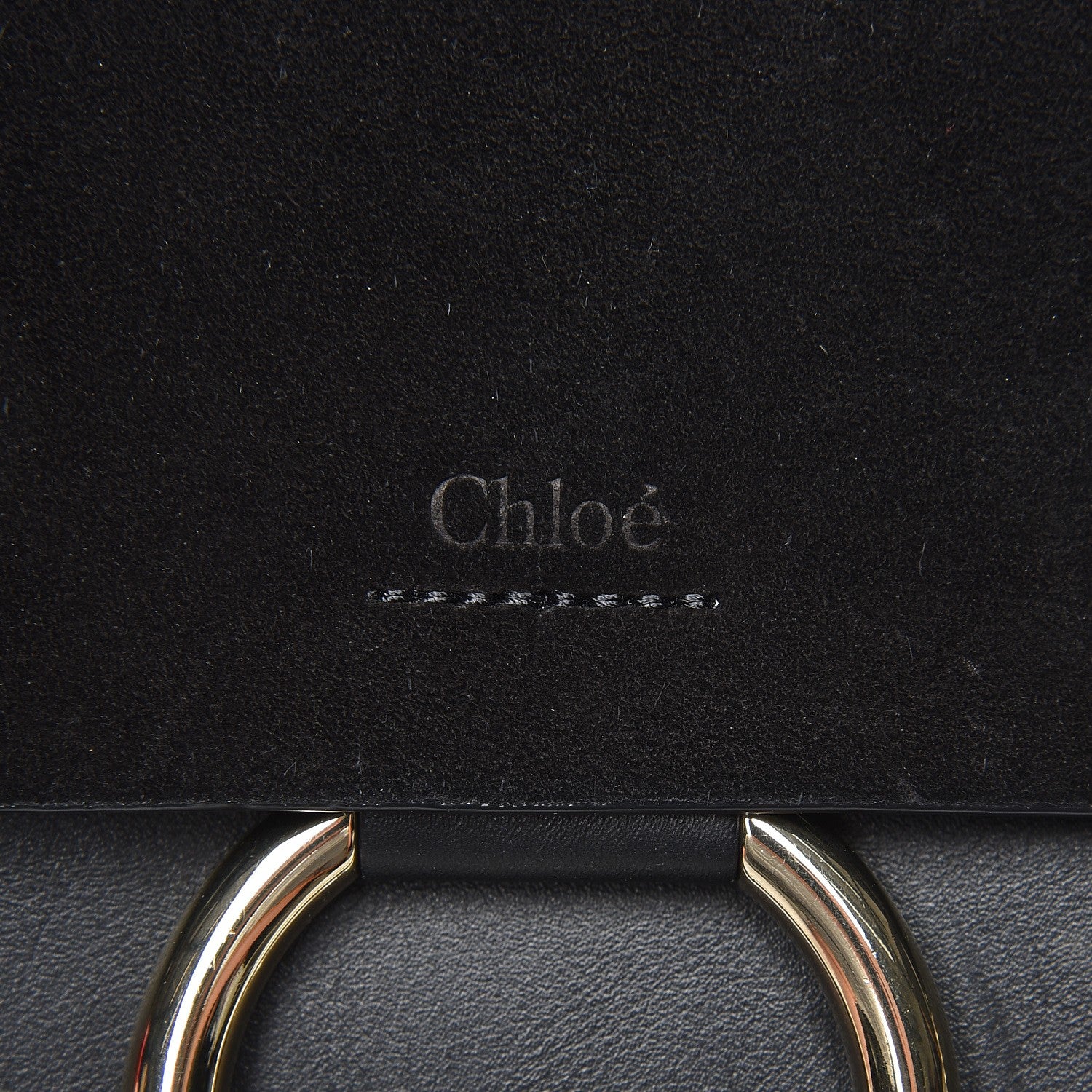 Chloe Suede Calfskin Small Faye Shoulder Bag Black 9 of 9
