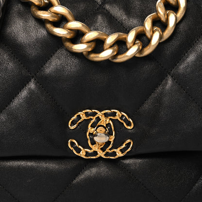 Chanel Lambskin Quilted Large Chanel 19 Flap Black 8 of 12