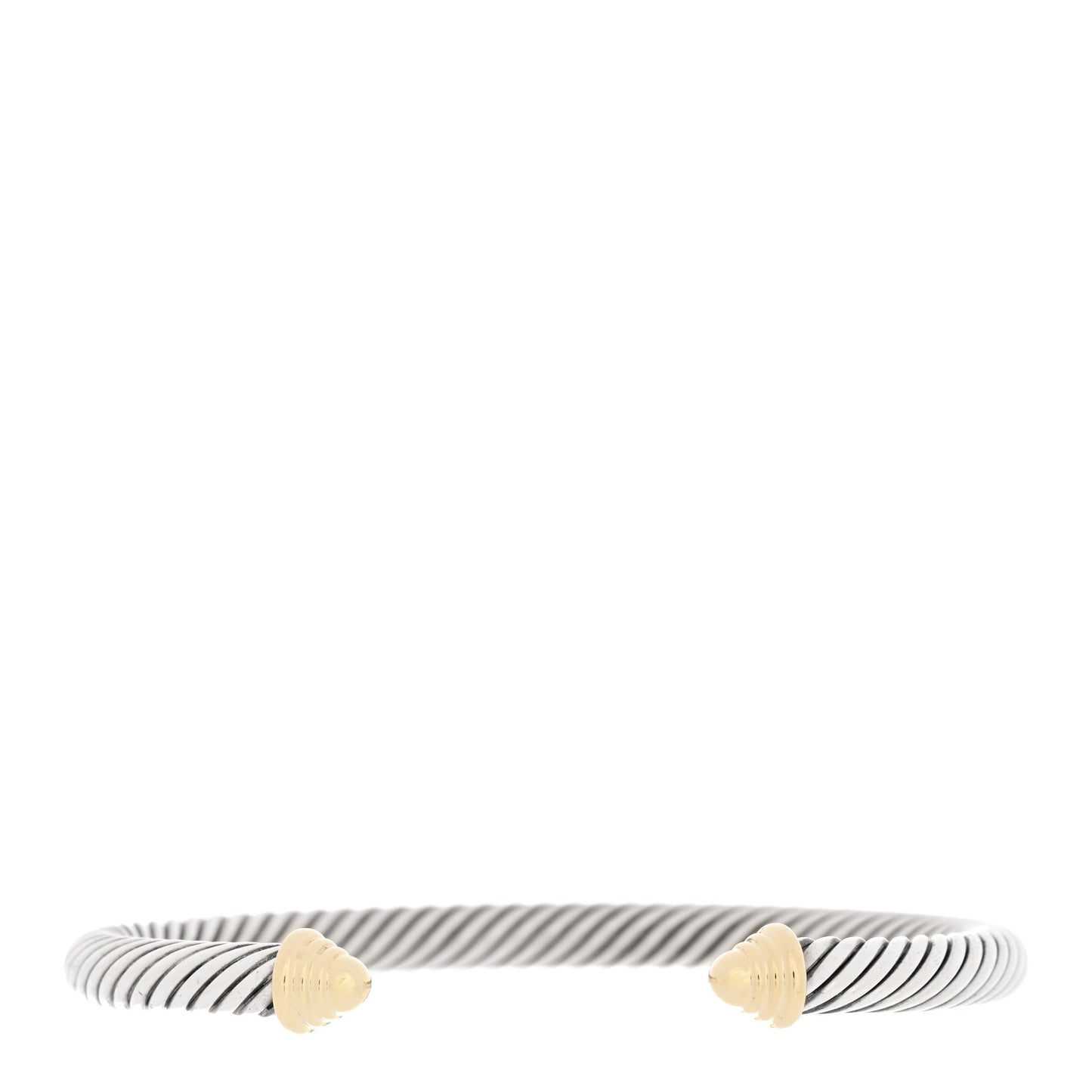 Sterling Silver 14K Yellow Gold 5mm Cable Classics Bracelet