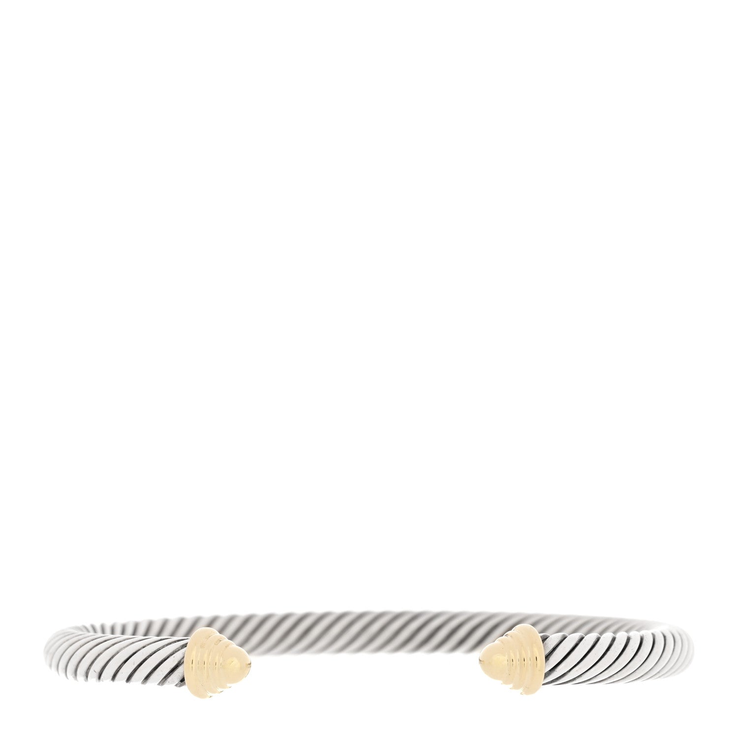 David Yurman Sterling Silver 14K Yellow Gold 5mm Cable Classics Bracelet 1 of 3