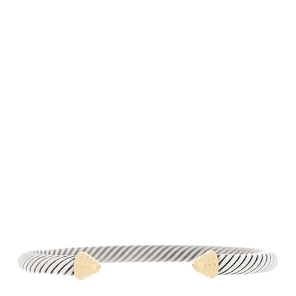 David Yurman Sterling Silver 14K Yellow Gold 5mm Cable Classics Bracelet 1 of 3