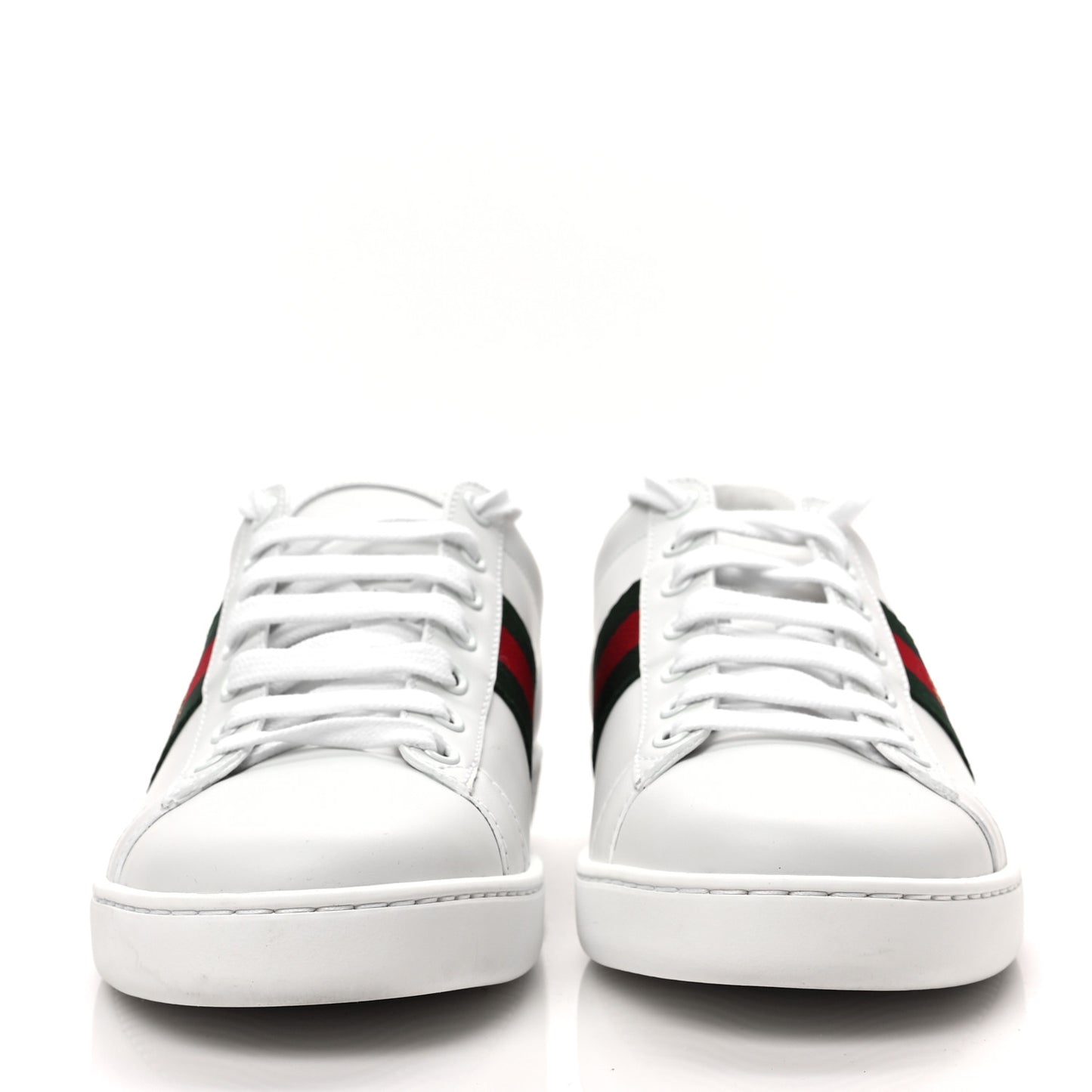 Calfskin Ayers Bee Embroidered Womens Ace Sneakers 38.5 White Green