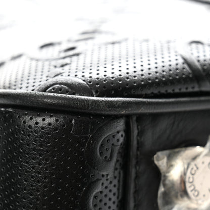 Gucci Calfskin GG Tennis Embossed Duffle Bag Black 11 of 13
