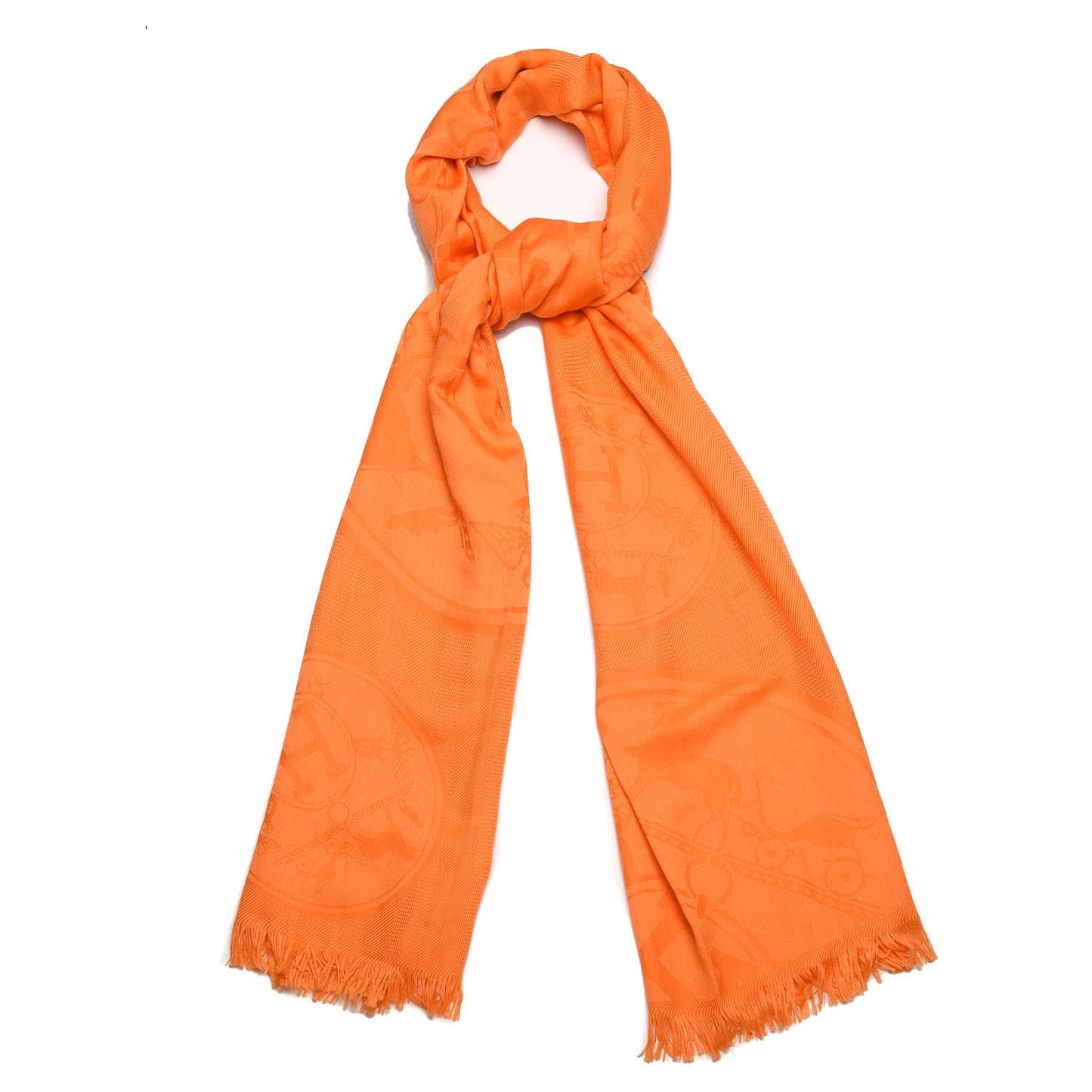 Cashmere Silk New Libris Stole Orange Kumquat