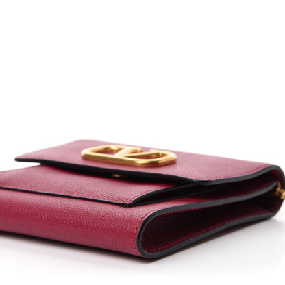 Valentino Garavani Grainy Calfskin VLogo Crossbody Bag Raspberry 7 of 9