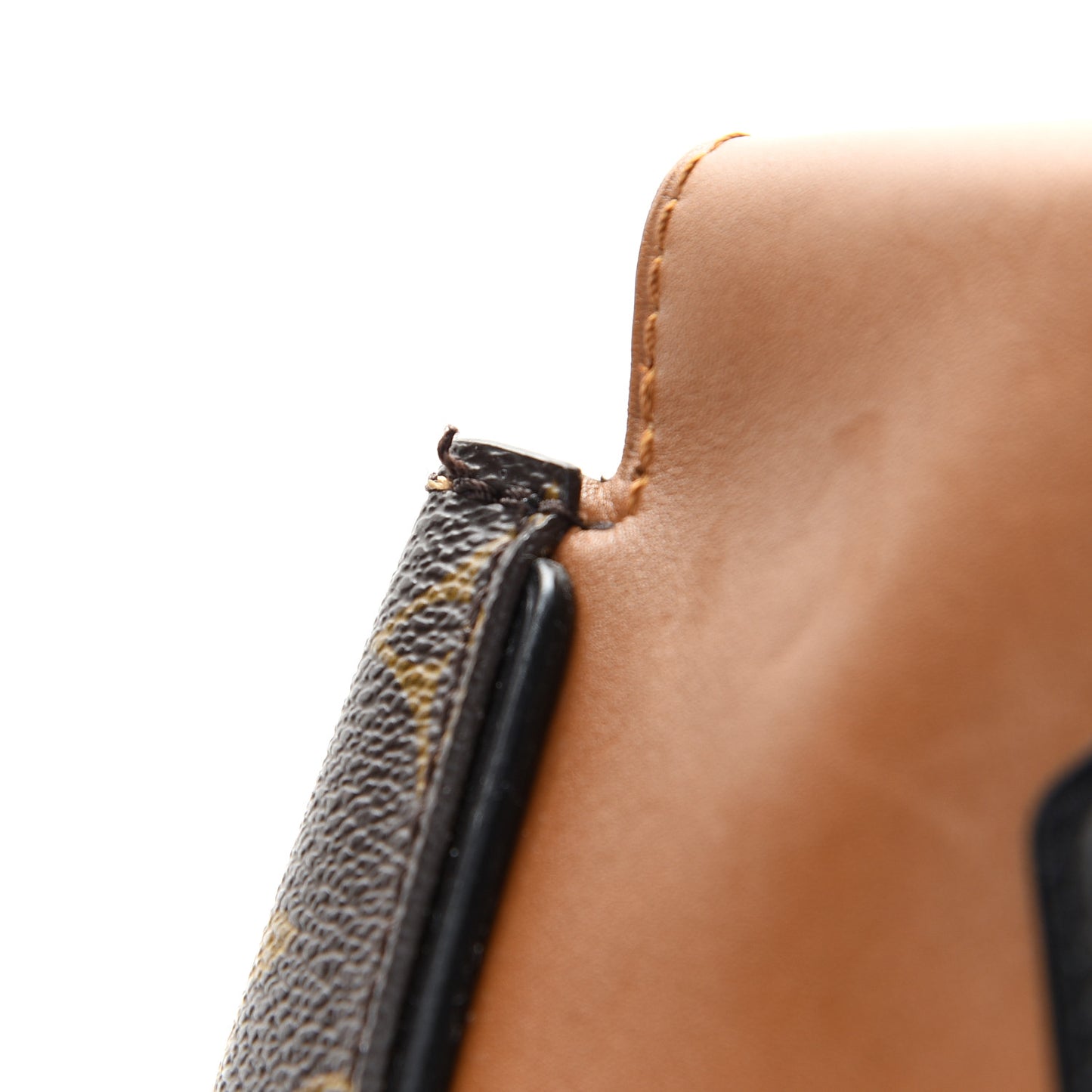 Monogram Cuir Orfevre Tote W PM Noisette