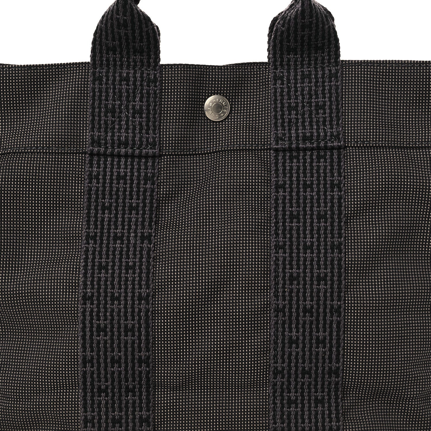 Hermes Canvas Herline PM Tote Grey 7 of 9