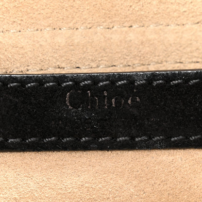 Chloe Suede Calfskin Braided Small Hudson Shoulder Bag Black 6 of 11
